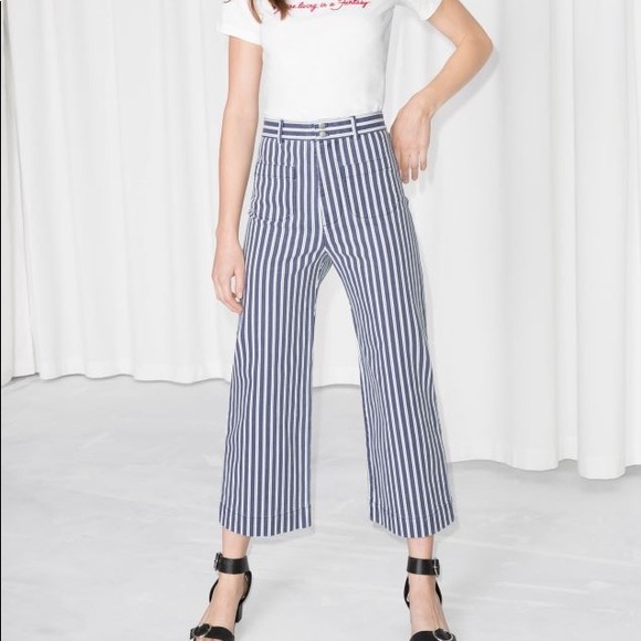 & Other Stories Pants - & Other Stories High Waisted Twill Trousers